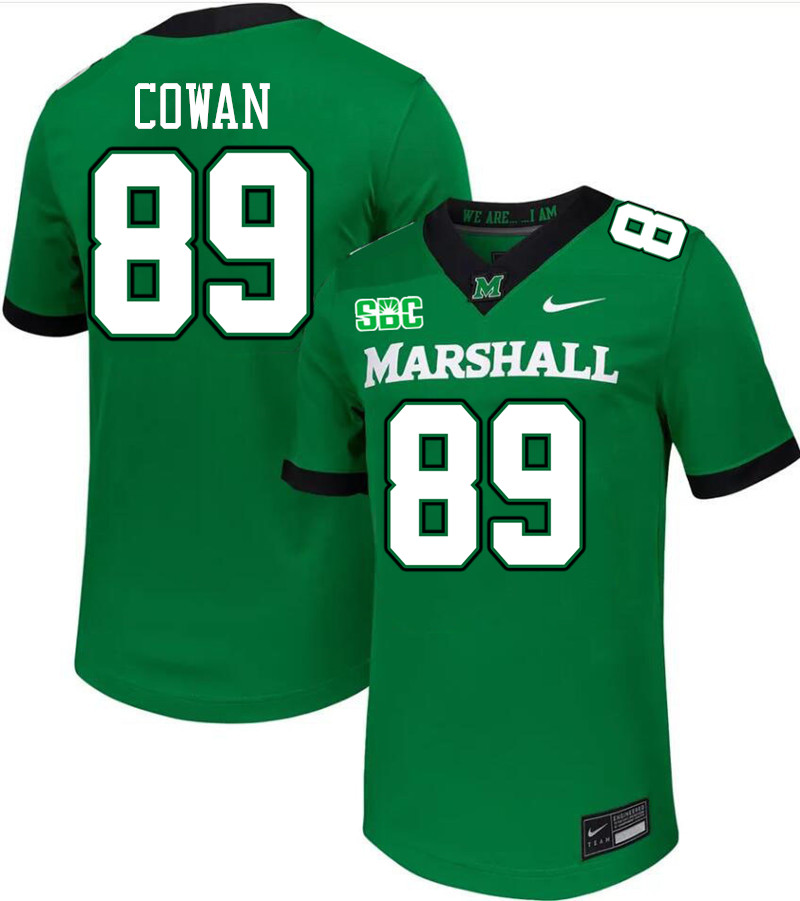 Marshall Thundering Herd #89 Atley Cowan College Football Jerseys Stitched-Green Marshall Thundering Herd #89 Atley Cowan College Football Jerseys Stitched-Green